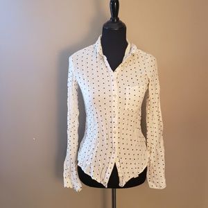 Blue and White Button Down Shirt